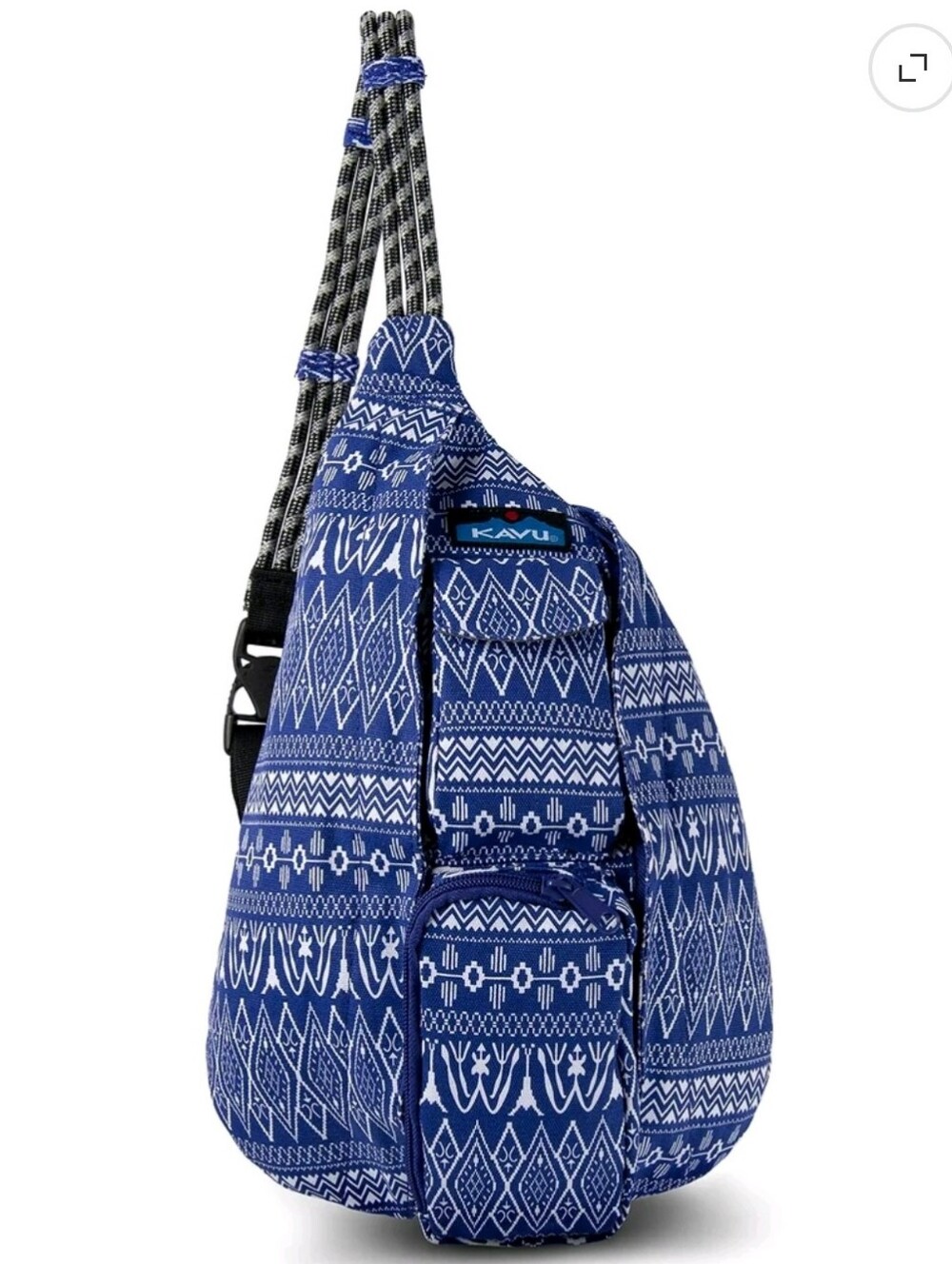 KAVU Mini Rope Bag Cotton Crossbody Sling ​ - Purple Pattern